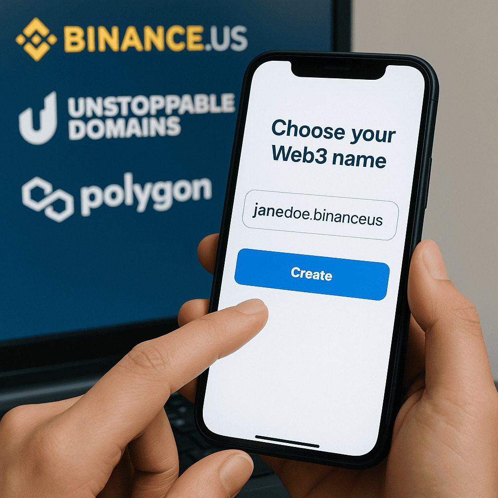 Binance.US umožňuje bezplatné vytvorenie domény Web3 pre amerických používateľov