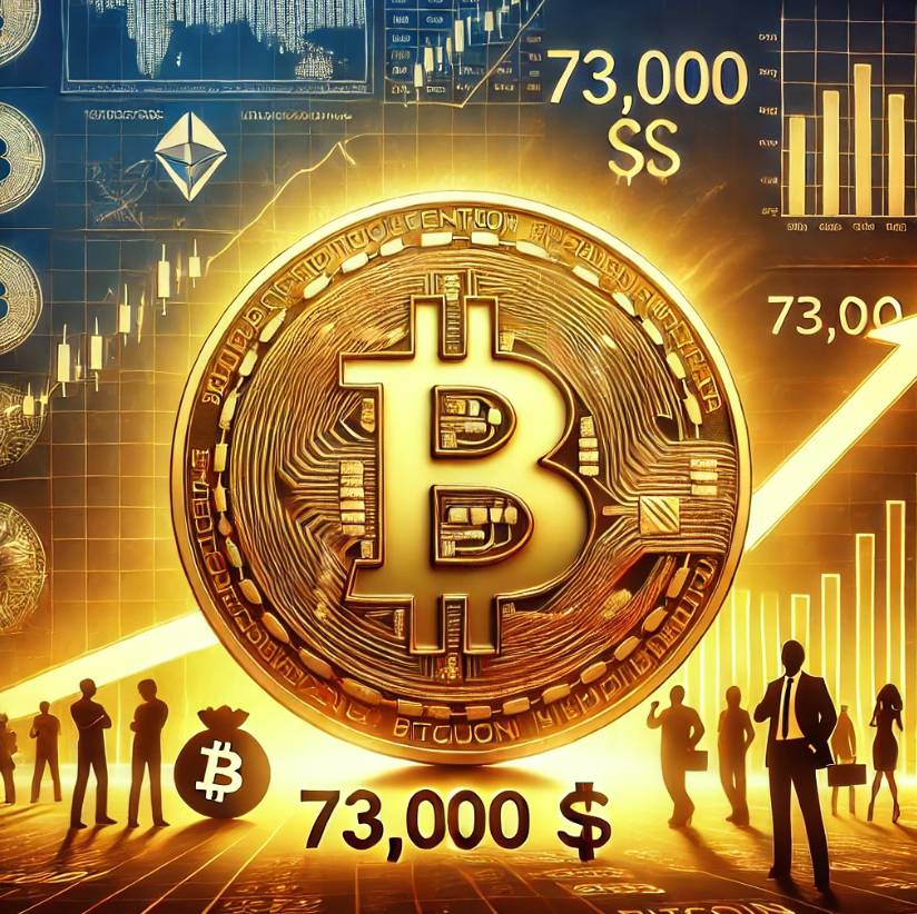 Bitcoin prekonal 73 000 dolárov. Zdroj: ChatGPT Bitcoin prekonal 73 000 dolárov