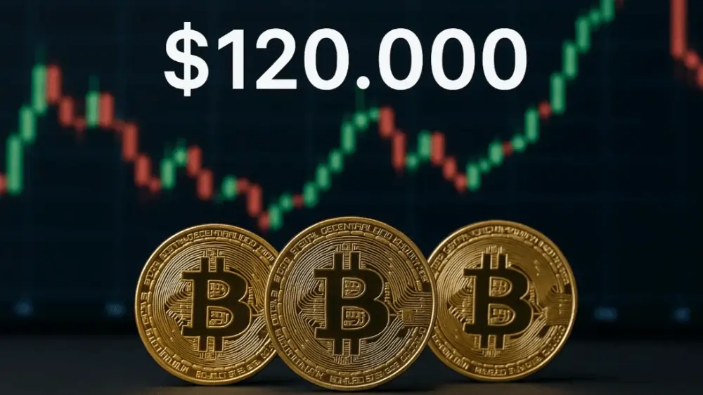 Bitcoin překonal cenu 120 000 dolarů. Zdroj: sora.chatgpt.com Bitcoin překonal cenu 120 000 dolarů