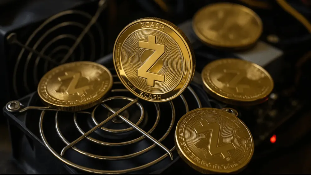 Ťažba kryptomeny Zcash. Zdroj: sora.chatgpt.com Ťažba kryptomeny Zcash