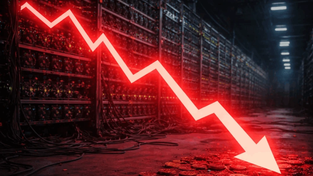 Kolaps Bitcoin hashrate: Hlavnému mining poolu klesol výkon o tretinu