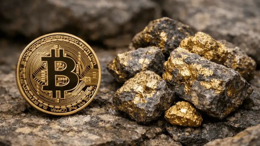 Bitcoin verzus zlato. Zdroj: sora.chatgpt.com Bitcoin verzus zlato
