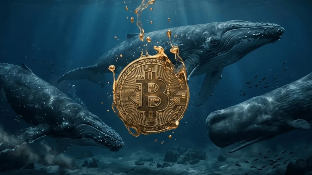 Veľryby likvidujú Bitcoin: Cena padla pod 67 000 $