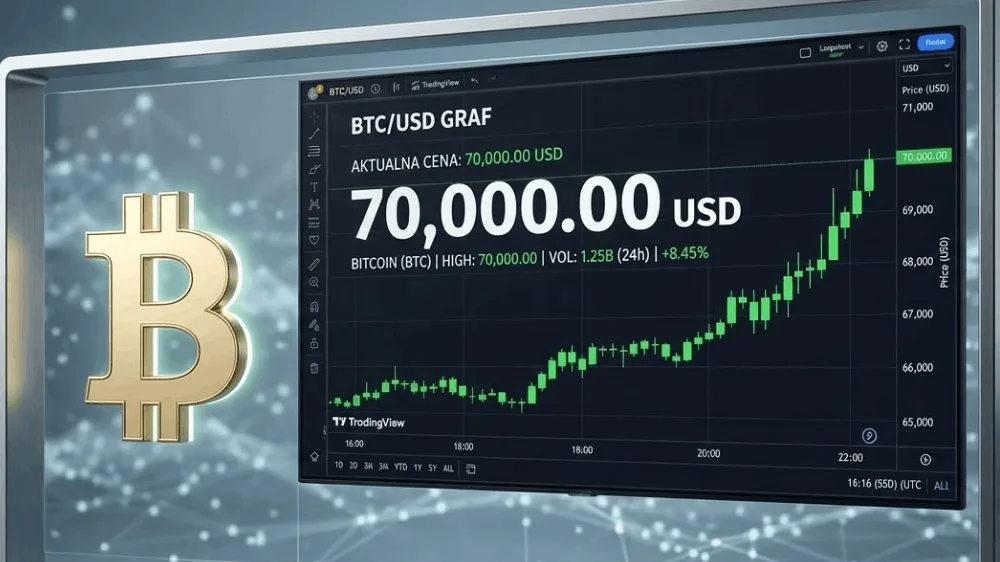 Bitcoin prekonáva 70 000 $. Zdroj: gemini.google.com Bitcoin prekonáva 70 000 $