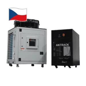 ANTRACK V2 hydro systém pro ASIC minery – dvojitý cabinet s minery a externím chlazením vody