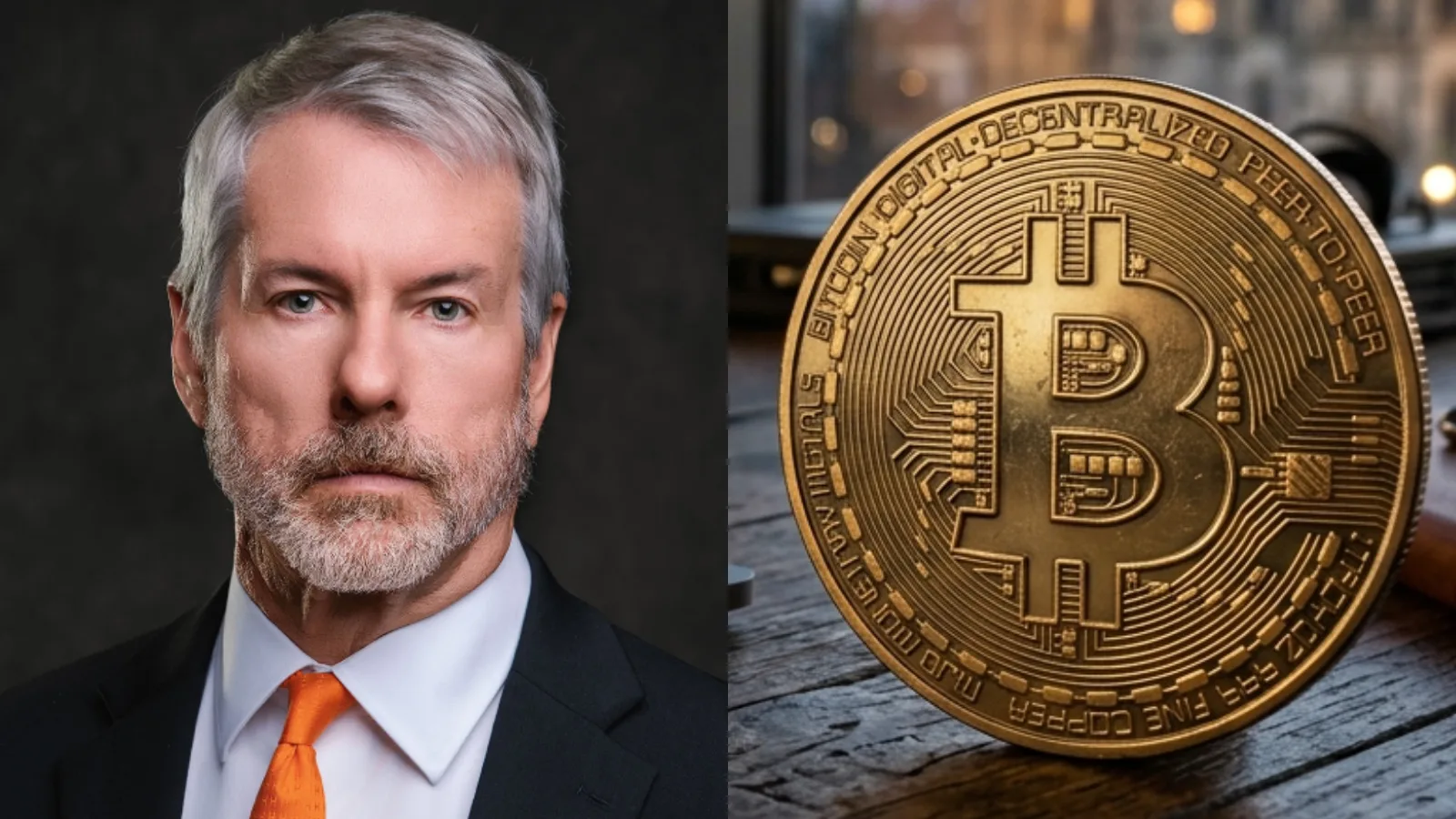 Saylor a Bitcoin. Zdroj: strategy.com a gemini.google.com Saylor a Bitcoin