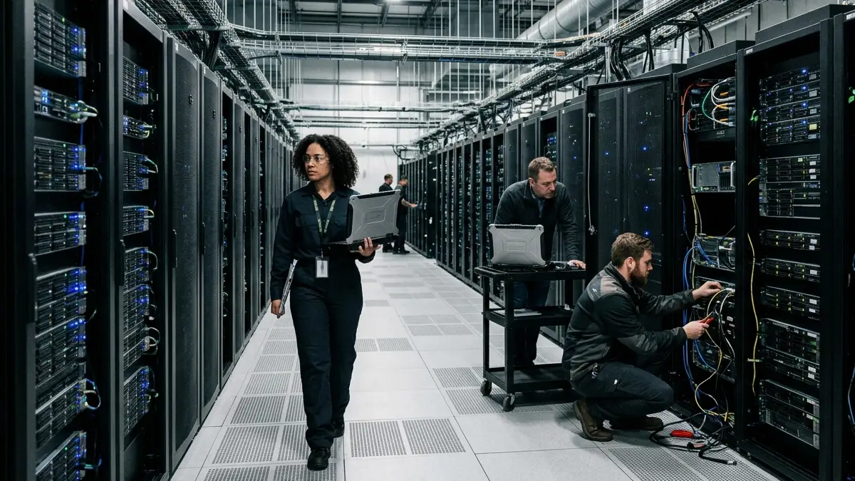 Ťažiari kryptomien sa transformujú na dátové centrá pre AI. Zdroj: gemini.google.com Ťažiari kryptomien sa transformujú na dátové centrá pre AI