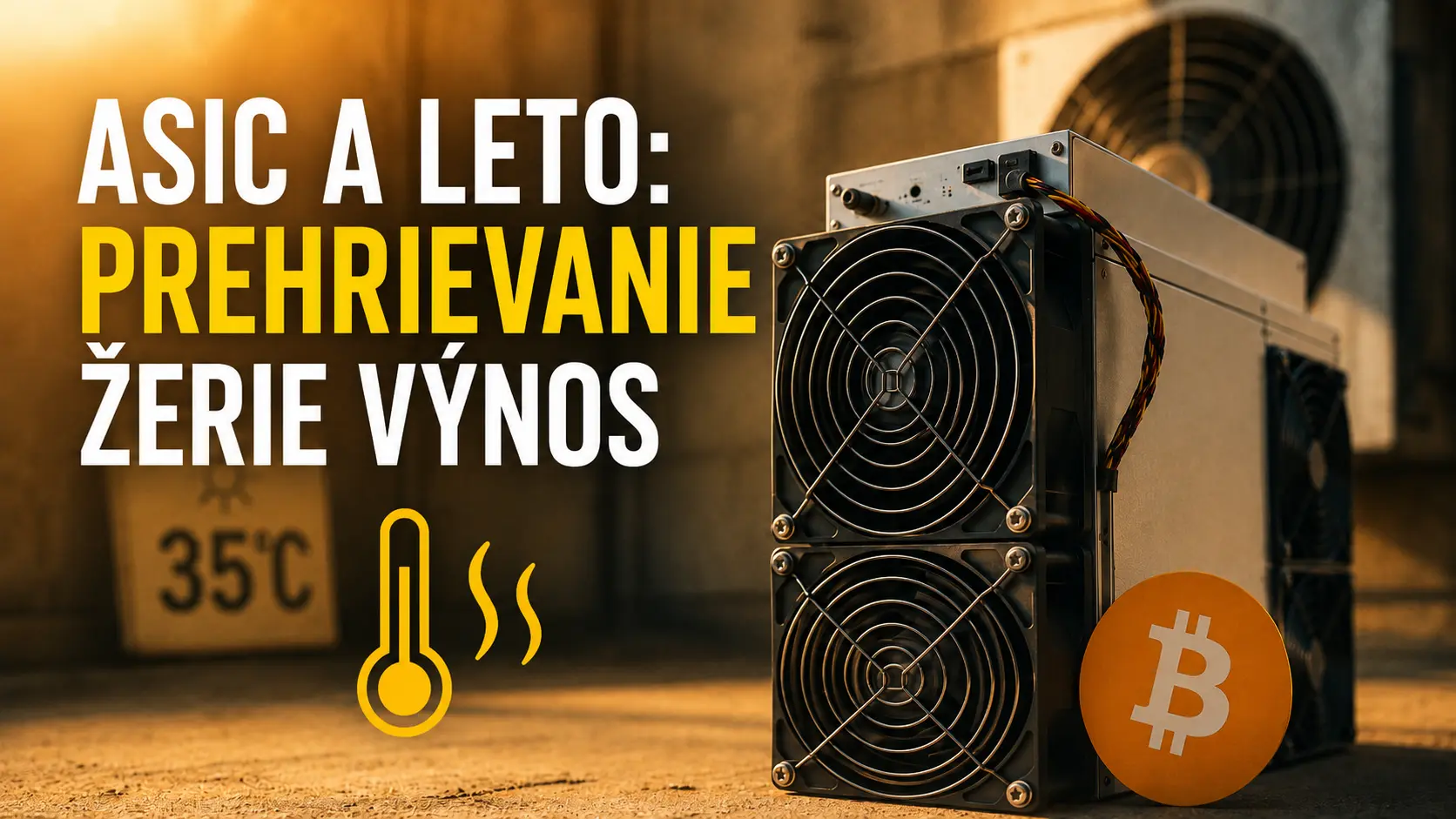 Prehrievanie minera v lete, pokles hashratu a chladenie ASIC zariadenia