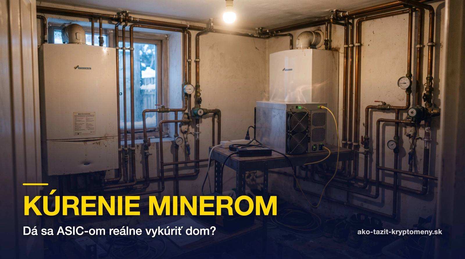 kurenie-Kúrenie minerom – ASIC miner v domácej kotolniminerom-asic ASIC miner v domácej kotolni vedľa plynového kotla – kúrenie minerom v zime